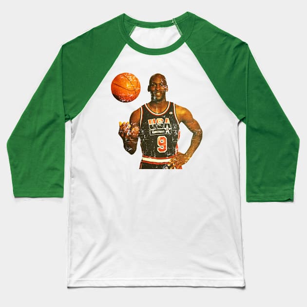 basketball in jordan's hands Baseball T-Shirt by iritaliashemat